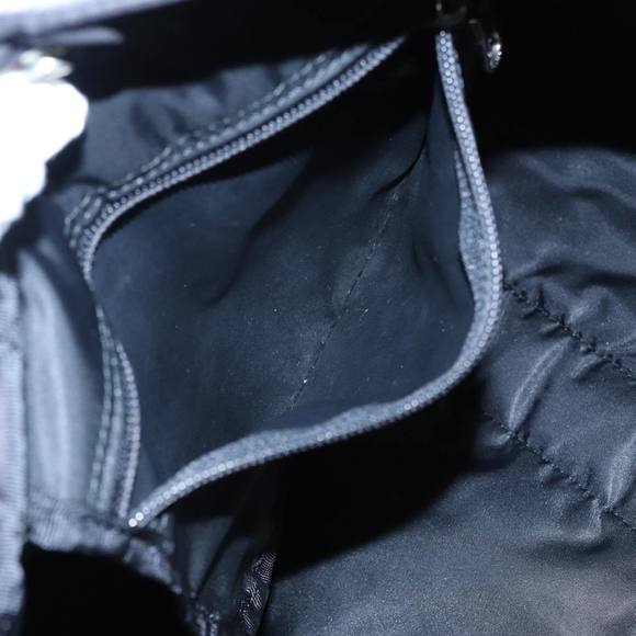 BURBERRY Nova Check Blue Label Hand Bag Nylon Black Beige Auth hk1390 - Picture 12 of 16